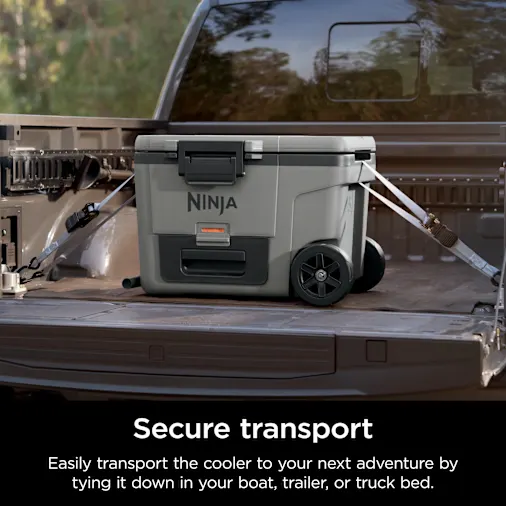 Ninja FrostVault? 45qt Wheeled Cooler & Shark? FlexBreeze? Portable Fan Bundle (Gray)