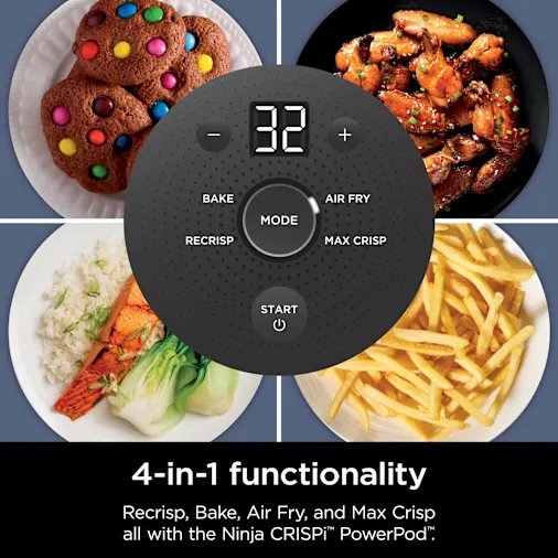Ninja Crispi? 4-in-1 Lavender Glass Air Fryer  4 QT & (2) 6 Cup Containers
