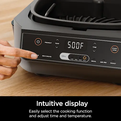 Ninja? Foodi? 6-in-1 Indoor Grill & 4-Quart Air Fryer with Ninja ProChef? Wireless Thermometer